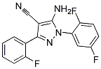 5-amino-1-(2,5-difluorophenyl)-3-(2-fluorophenyl)-1H-pyrazole-4-carbonitrile 结构式