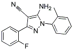 5-amino-3-(2-fluorophenyl)-1-(2-methylphenyl)-1H-pyrazole-4-carbonitrile 结构式