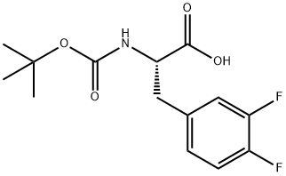 2-[(叔丁氧羰基)氨基]-3-(3,4-二氟苯基)丙酸 结构式