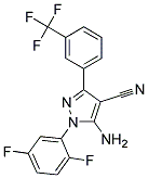 5-amino-1-(2,5-difluorophenyl)-3-[3-(trifluoromethyl)phenyl]-1H-pyrazole-4-carbonitrile 结构式