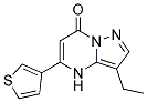 3-ethyl-5-thiophen-3-ylpyrazolo[1,5-a]pyrimidin-7(4H)-one 结构式