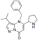 Benzyl 3-(1-methylethyl)-5-pyrrolidin-2-ylpyrazolo[1,5-a]pyrimidin-7(4H)-one 结构式