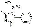 3-methyl-5-pyridin-3-yl-1H-pyrazole-4-carboxylic acid 结构式