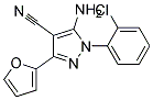 5-amino-1-(2-chlorophenyl)-3-furan-2-yl-1H-pyrazole-4-carbonitrile 结构式