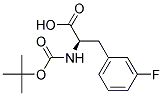 (2R)-2-[(tert-butoxycarbonyl)amino]-3-(3-fluorophenyl)propanoic acid 结构式