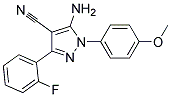 5-amino-3-(2-fluorophenyl)-1-(4-methoxyphenyl)-1H-pyrazole-4-carbonitrile 结构式