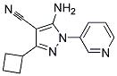 5-amino-3-cyclobutyl-1-pyridin-3-yl-1H-pyrazole-4-carbonitrile 结构式