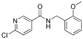 6-Chloro-N-(2-methoxy-benzyl)-nicotinamide 结构式