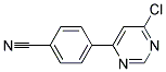 4-(6-Chloro-pyrimidin-4-yl)-benzonitrile 结构式