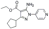 ethyl 5-amino-3-cyclopentyl-1-pyridin-4-yl-1H-pyrazole-4-carboxylate 结构式