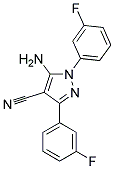 5-amino-3-(3-fluorophenyl)-1-(3-fluorophenyl)-1H-pyrazole-4-carbonitrile 结构式