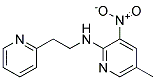 (5-Methyl-3-nitro-pyridin-2-yl)-(2-pyridin-2-yl-ethyl)-amine 结构式