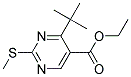 ethyl 4-tert-butyl-2-(methylsulfanyl)pyrimidine-5-carboxylate 结构式