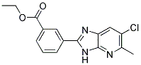 ethyl 3-(6-chloro-5-methyl-3H-imidazo[4,5-b]pyridin-2-yl)benzoate 结构式