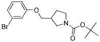 3-(3-Bromo-phenoxymethyl)-pyrrolidine-1-carboxylic acid tert-butyl ester 结构式