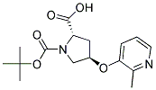 (2S,4R)-1-(tert-butoxycarbonyl)-4-[(2-methylpyridin-3-yl)oxy]pyrrolidine-2-carboxylic acid 结构式
