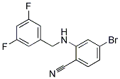 4-Bromo-2-(3,5-difluoro-benzylamino)-benzonitrile 结构式