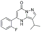 5-(2-fluorophenyl)-3-(1-methylethyl)pyrazolo[1,5-a]pyrimidin-7(4H)-one 结构式