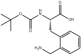 (2S)-3-[2-(aminomethyl)phenyl]-2-[(tert-butoxycarbonyl)amino]propanoic acid 结构式