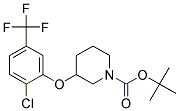 3-(2-Chloro-5-trifluoromethyl-phenoxy)-piperidine-1-carboxylic acid tert-butyl ester 结构式