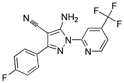 5-amino-3-(4-fluorophenyl)-1-[4-(trifluoromethyl)pyridin-2-yl]-1H-pyrazole-4-carbonitril 结构式