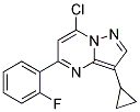 7-chloro-3-cyclopropyl-5-(2-fluorophenyl)pyrazolo[1,5-a]pyrimidine 结构式