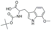 2-[(tert-butoxycarbonyl)amino]-3-(7-methoxy-1H-indol-3-yl)propanoic acid 结构式