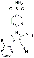 6-[5-amino-4-cyano-3-(2-fluorophenyl)-1H-pyrazol-1-yl]pyridine-3-sulfonamide 结构式
