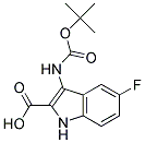 3-[(tert-butoxycarbonyl)amino]-5-fluoro-1H-indole-2-carboxylic acid 结构式