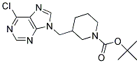 tert-butyl 3-[(6-chloro-9H-purin-9-yl)methyl]piperidine-1-carboxylate 结构式