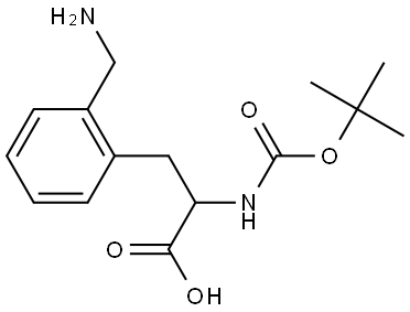 3-[2-(aminomethyl)phenyl]-2-[(tert-butoxycarbonyl)amino]propanoic acid 结构式