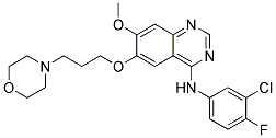 4-(3-CHLORO-4-FLUOROANILINO)-7-METHOXY-6-(3-MORPHOLINOPROPOXY)QUINAZOLINE 结构式