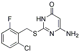 6-AMINO-2-[(2-CHLORO-6-FLUOROBENZYL)THIO]PYRIMIDIN-4(3H)-ONE 结构式