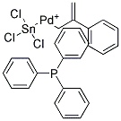 (B-METHYLENEPHENETHYL)TRICHLOROSTANNYL(TRIPHENYLPHOSPHINE)PALLADIUM(II) 结构式