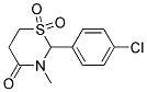 2-(P-CHLOROPHENYL)-3-METHYLTETRAHYDRO-1,3-THIAZIN-4-ONE1,1-DIOXIDE 结构式