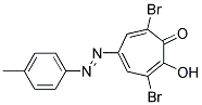 3,7-DIBROMO-2-HYDROXY-5-(P-TOLYLAZO)-2,4,6-CYCLOHEPTATRIENONE 结构式