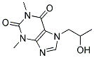7-(2-Hydroxypropyl)-1,3-dimethyl-3,7-dihydro-2,6(1H)-purinedione 结构式