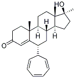 6A-(2,4,6-CYCLOHEPTATRIENYL)-17B-HYDROXY-17A-METHYL-4-ANDROSTEN-3-ONE 结构式