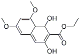 Ethyl1,3-dihydroxy-6,8-dimethoxy-2-naphthoate 结构式