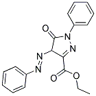 ETHYL5-OXO-1-PHENYL-4-PHENYLAZO-2-PYRAZOLINE-3-CARBOXYLATE 结构式