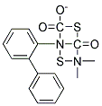 O-PHENYL4,4-DIMETHYL-2-PHENYL-1,3-DITHIOALLOPHANATE 结构式