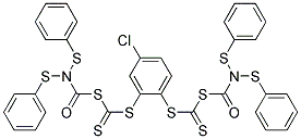 P-CHLOROPHENYLN,N-DIPHENYLTHIOCARBAMOYLTRITHIOCARBONATE 结构式