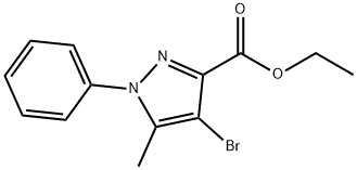Ethyl4-Bromo-5-methyl-1-phenylpyrazole-3-carboxylate 结构式