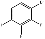 2,3-二氟-4-溴碘苯 结构式