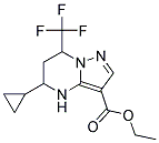 5-Cyclopropyl-7-trifluoromethyl-4,5,6,7-tetrahydro-pyrazolo[1,5-a]pyrimidine-3-carboxylicacidethylester 结构式
