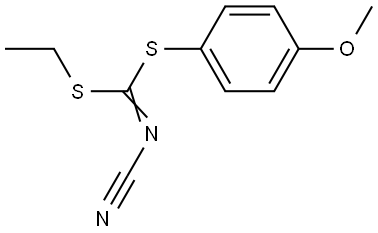 ETHYL (4-METHOXYPHENYL) CYANOCARBONIMIDODITHIOATE 结构式