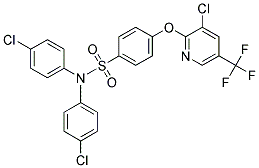 N-(4-Chlorophenyl)-4-((3-chloro-5-(trifluoromethyl)-2-pyridinyl)oxy)-N-(4-chlorophenyl)benzenesulfonamide 结构式