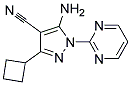 5-amino-3-cyclobutyl-1-pyrimidin-2-yl-1H-pyrazole-4-carbonitrile 结构式