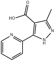 5-甲基-3-(吡啶-2-基)-1H-吡唑-4-羧酸 结构式