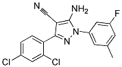 5-amino-1-(3-fluoro-5-methylphenyl)-3-(2,4-dichlorophenyl)-1H-pyrazole-4-carbonitrile 结构式